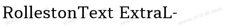 RollestonText ExtraL字体转换